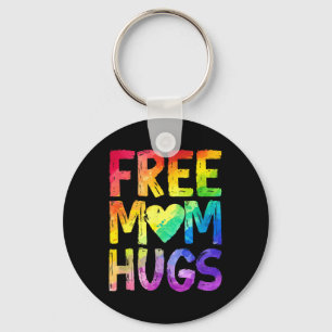 Free Mom Hugs Lgbt Pride Lgbtq Lesbian Gay Rainbow Keychain
