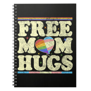 Free Mom Hugs Lgbt Pride Notebook