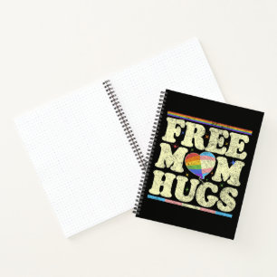 Free Mom Hugs Lgbt Pride Notebook