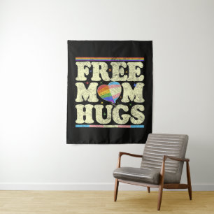 Free Mom Hugs Lgbt Pride Tapestry