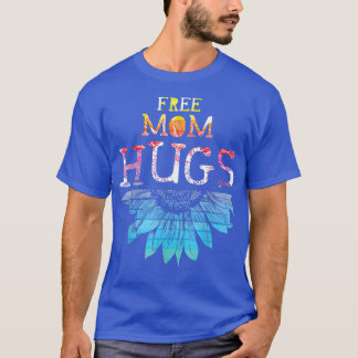 Free Mom Hugs LGBT Rainbow Sunflower T-Shirt