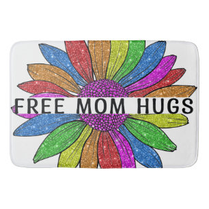 Free Mom Hugs LGBTQIA+ Pride Support Bath Mat
