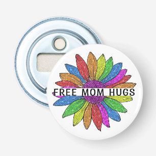 Free Mom Hugs LGBTQIA+ Pride Support Bottle Opener