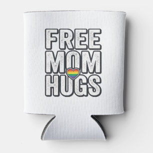 Free Mom Hugs Pride Heart Vintage T-Shirt Design_1 Can Cooler