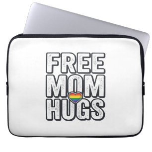 Free Mom Hugs Pride Heart Vintage T-Shirt Design_1 Laptop Sleeve