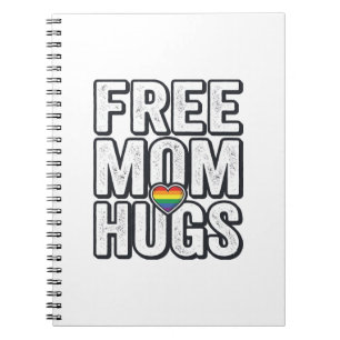 Free Mom Hugs Pride Heart Vintage T-Shirt Design_1 Notebook