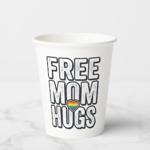 Free Mom Hugs Pride Heart Vintage T-Shirt Design_1 Paper Cups