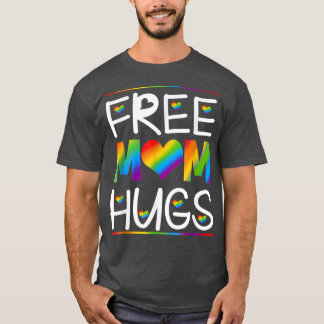 Free Mom Hugs Pride LGBT Month T-Shirt
