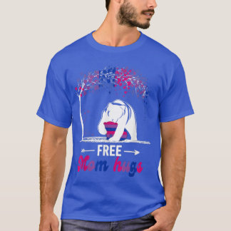 Free Mom Hugs Proud Mama Bear Bisexual Pride LGBT T-Shirt