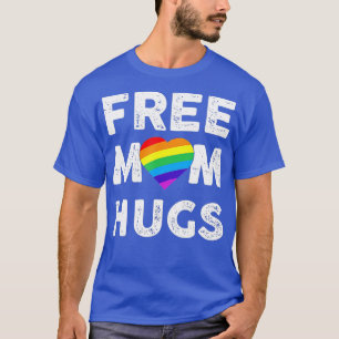 Free Mom Hugs Rainbow Heart LGB Pride Month T-Shirt