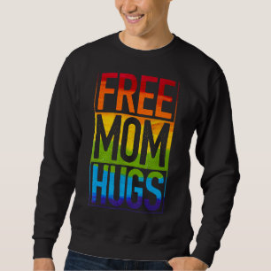 Free Mom Hugs Rainbow Heart Lgbt Pride Month 1 Sweatshirt