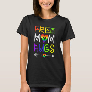 Free Mom Hugs Rainbow Heart Lgbt Pride Month _5 T-Shirt
