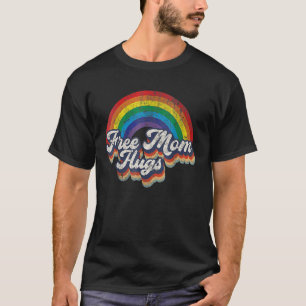 Free Mom Hugs Rainbow Heart Lgbt Pride Month T-Shirt