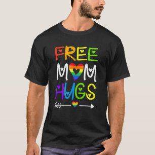 Free Mom Hugs  Rainbow Heart Lgbt T-Shirt