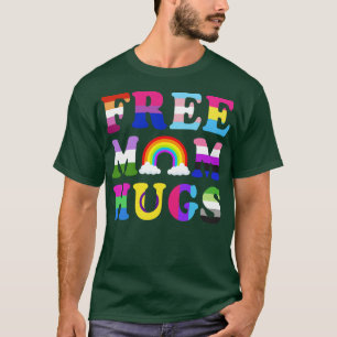 Free Mom Hugs Rainbow LGBT Lesbian Gay Pride Month T-Shirt