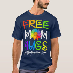 Free Mom Hugs Rainbow Tee LGBT Pride Mois T-shirt