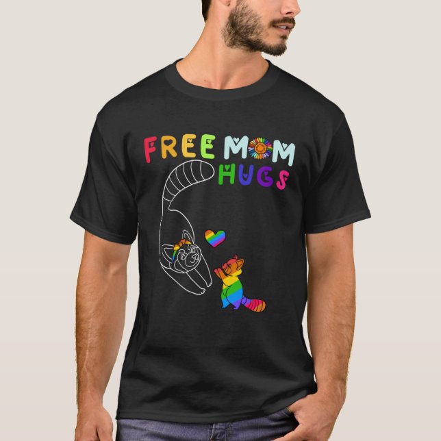Free Mom Hugs Squirrel LGBT T-Shirt (Front)