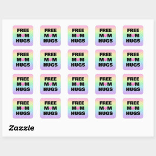 Free Mom Hugs Stickers Rainbow