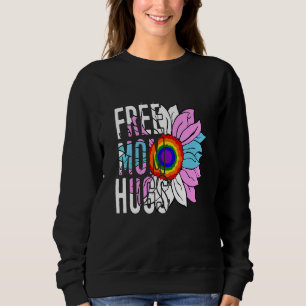 Free Mom Hugs Sunflower Transgender Transsexual Tr Sweatshirt