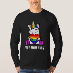 Free Mom Hugs Unicorn Gay Lgbt Pride Month T-Shirt