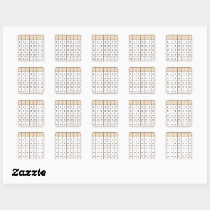 Free Monthly Calendar Calcomania Square Sticker