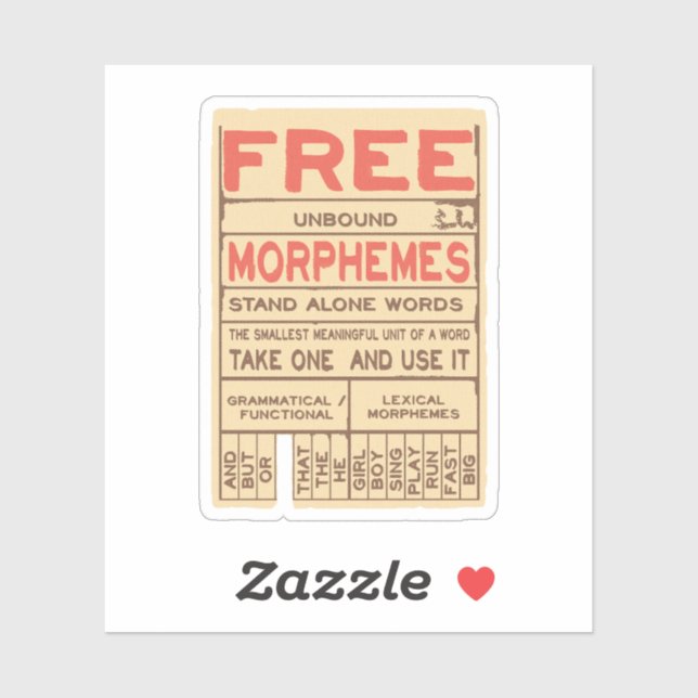 Free Morphemes Funny Grammar English Language (Sheet)