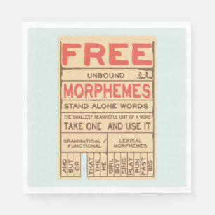Free Morphemes Funny Grammar English Phonics Napkin