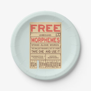 Free Morphemes Funny Grammar English Phonics Paper Plate