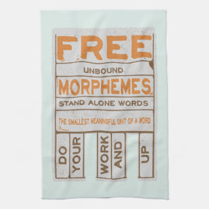 Free Morphemes funny structured literacy Kitchen Towel