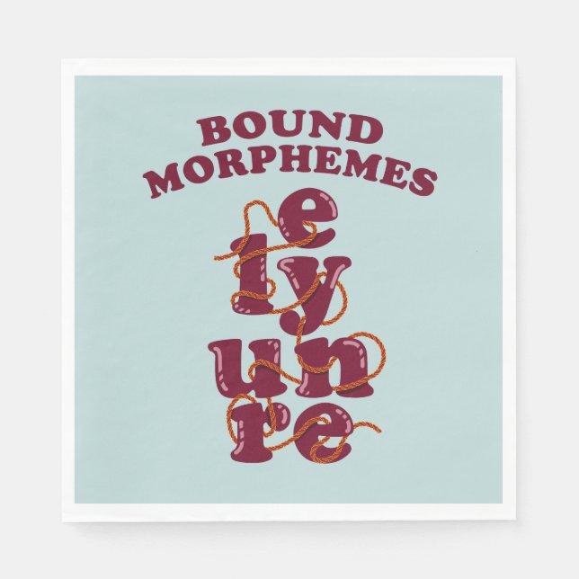 Free Morphemes Phonics Learning English Napkin (Front)