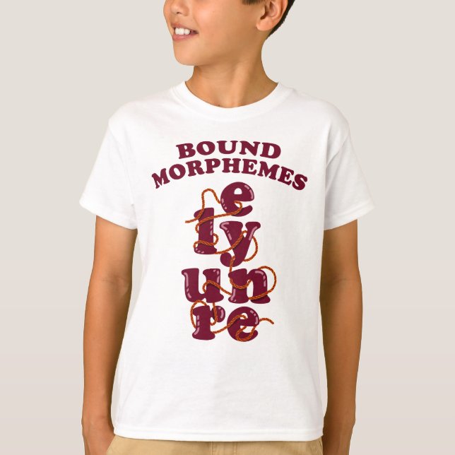 Free Morphemes Phonics Learning English T-Shirt (Front)
