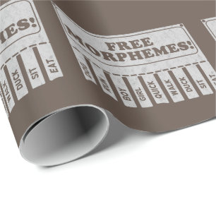 Free Morphemes Wrapping Paper