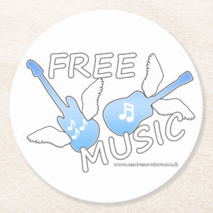 Free Music  Round Paper Coaster