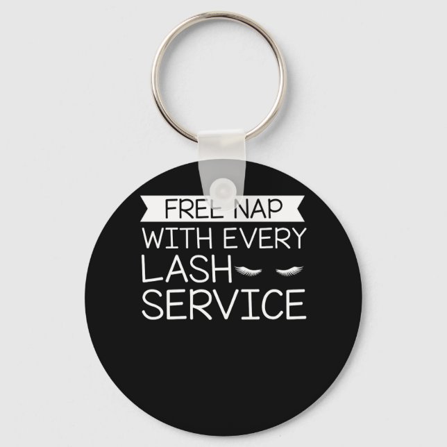 Free Nap Lash Service Makeup Lashes Keychain (Front)
