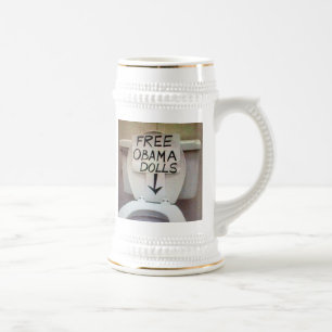 FREE OBAMA DOLLS BEER STEIN