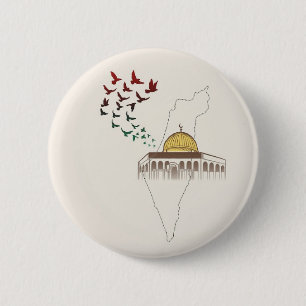 FREE PALESTINE 2 INCH ROUND BUTTON