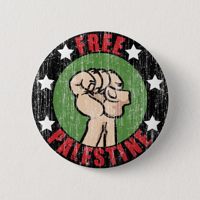 Free Palestine 2 Inch Round Button (Front)