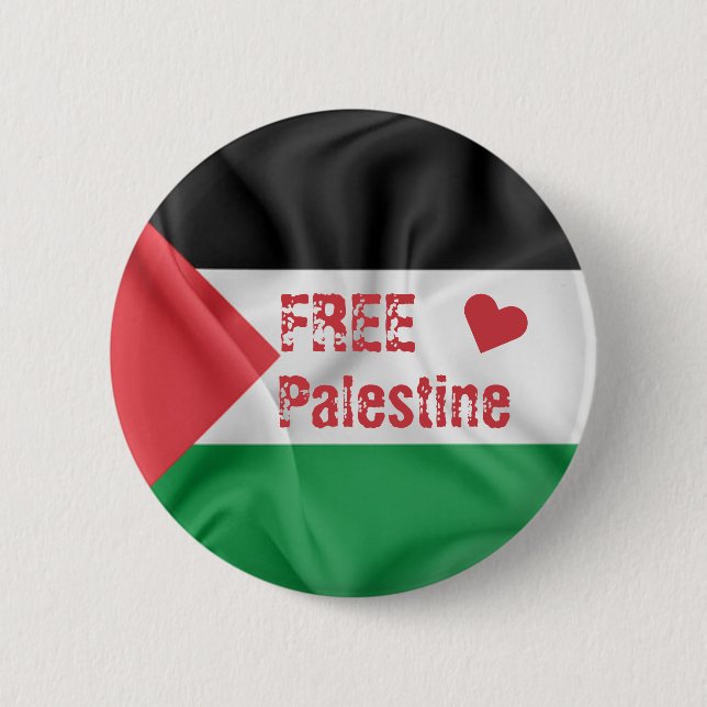 Free Palestine  2 Inch Round Button (Front)