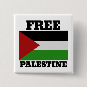 Free palestine 2 inch square button