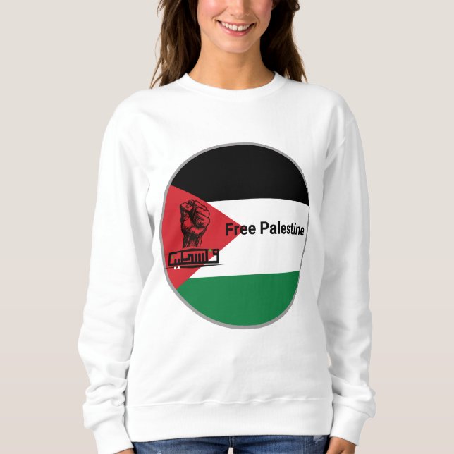 FREE Palestine Arabic text Sweatshirt (Front)