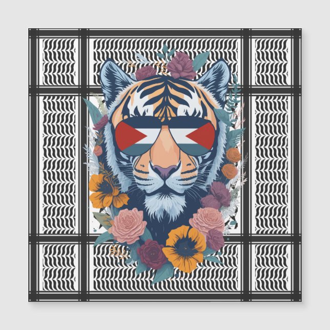 Free Palestine ARABIC WITH MAP tiger  (Front)