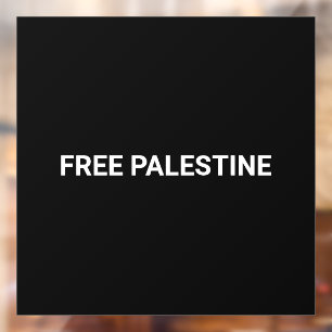 Free Palestine black white custom text minimalist Window Cling