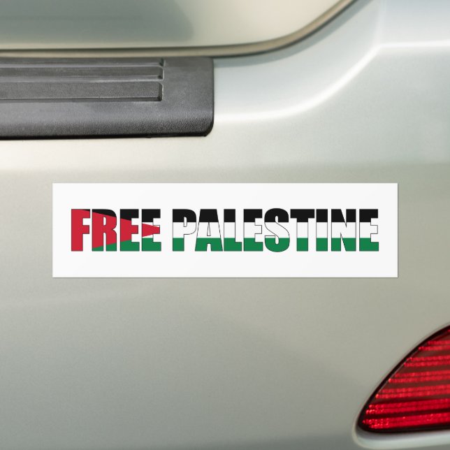  Free palestine bumper sticker (On Car)
