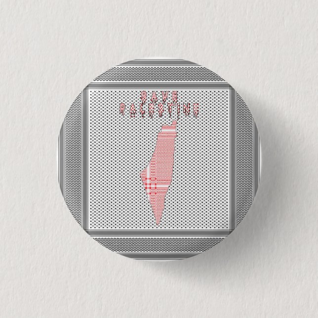 Free Palestine button - Palestinian Pin Button  (Front)