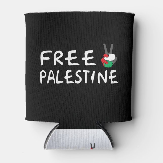 Free Palestine Can Cooler (Front)