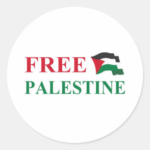 free palestine classic round sticker