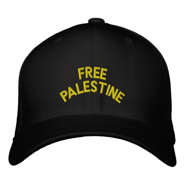 Free Palestine: Custom Baseball Cap (Black) (Front)