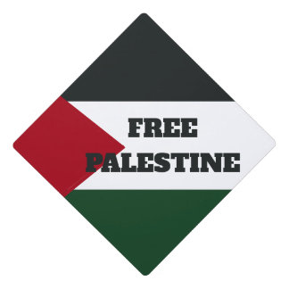 Free Palestine Custom Text – Palestinian Flag Grad Graduation Cap Topper