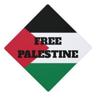 Free Palestine Custom Text – Palestinian Flag Graduation Cap Topper