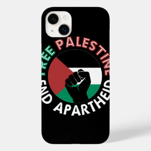 Free Palestine End Apartheid Flag Fist Black Case-Mate iPhone 14 Plus Case